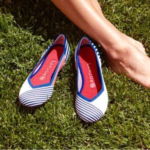 Rothy's Limited Edition Pink Mixed Stripe Flats with Round Toe (Size 8)